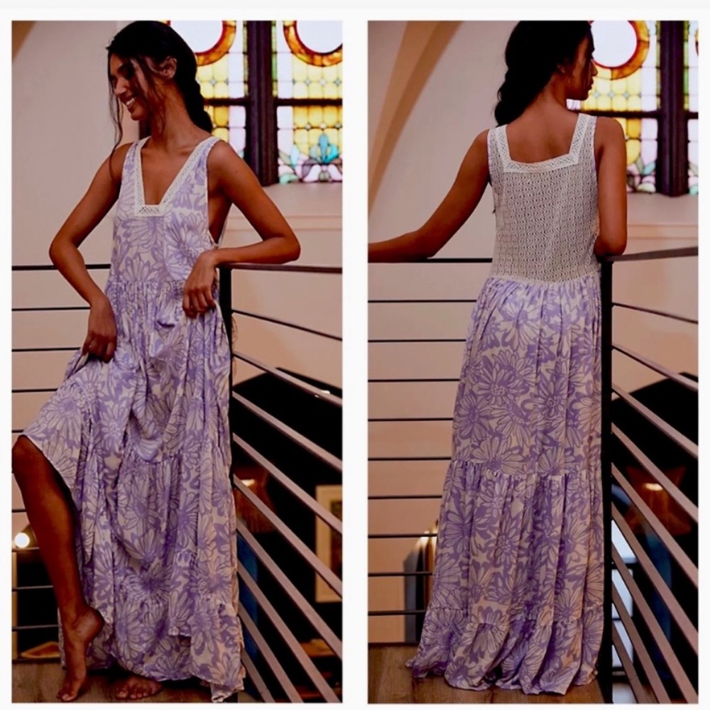 NWT Free People Tiers For You Maxi Slip Dress - Picture 3 of 7